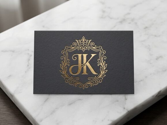 JK Refined Flourished Monogram Logo