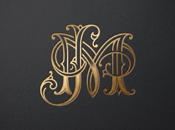 JM Elegant Interwoven Monogram Logo