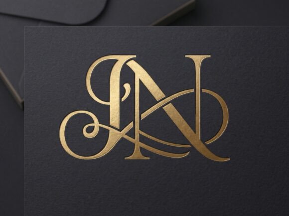JN Elegant Intertwined Monogram Logo