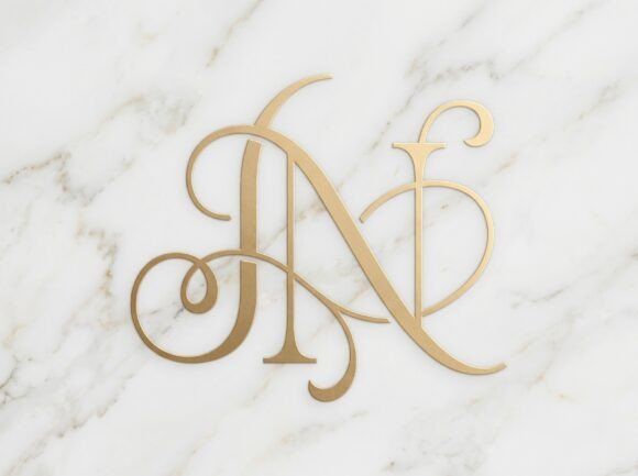 JN Refined Flourished Monogram Logo