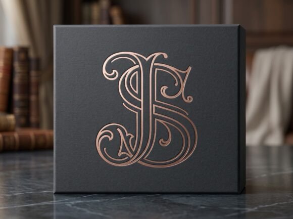 JS Refined Flourished Monogram Logo