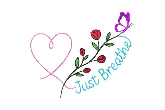 Just Breathe Heart Butterfly
