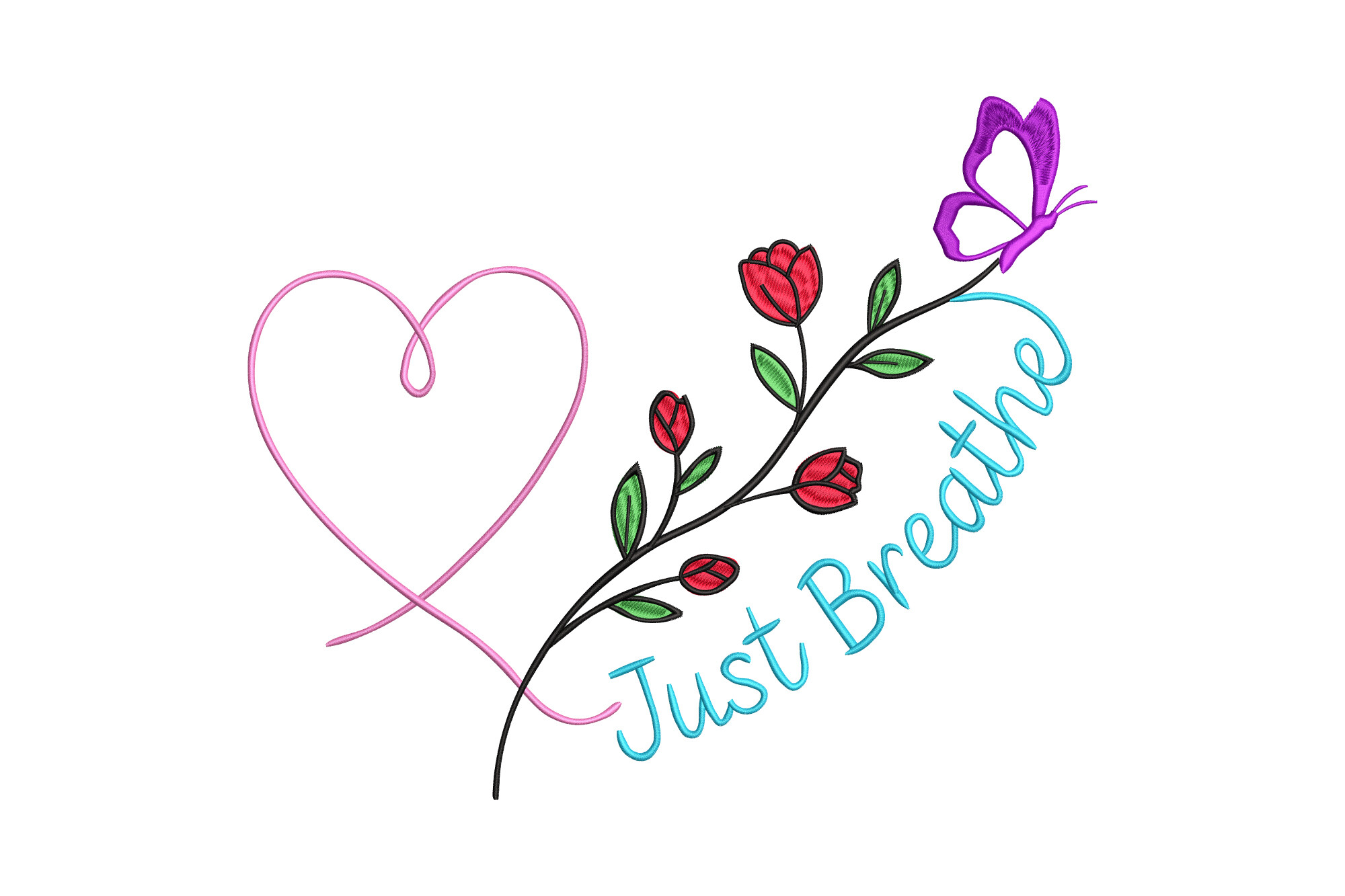 Just Breathe Heart Butterfly
