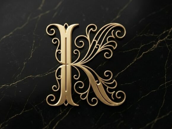 K Elegant Luxury Monogram Logo
