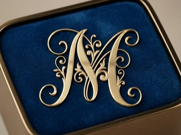 M Flourish Luxury Monogram Logo