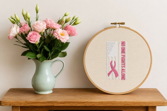 No One Fights Alone Embroidery Design