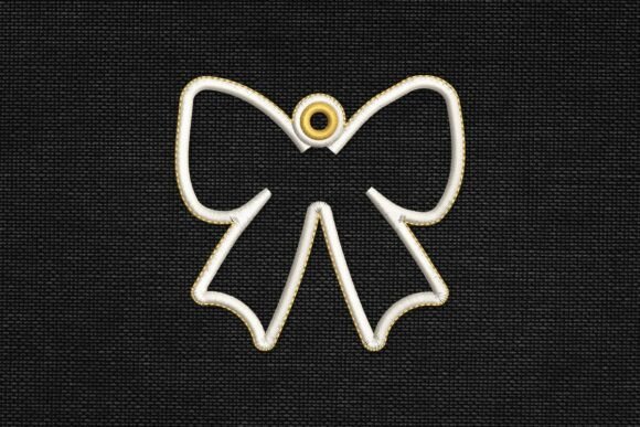 Outline Cartoon Bow Knot for Bag Tag