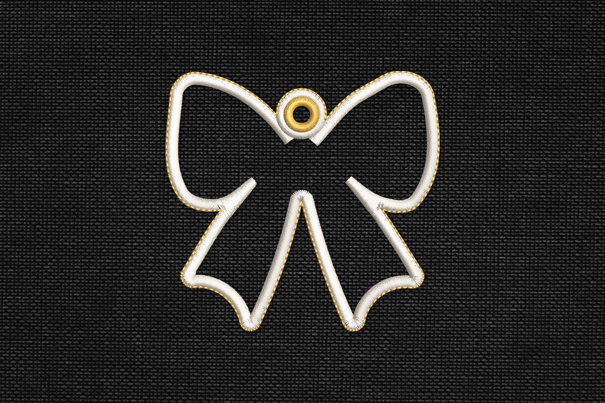Outline Cartoon Bow Knot for Bag Tag