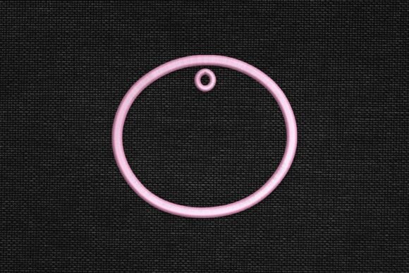 Oval Shape Blank Tag Applique Embroidery