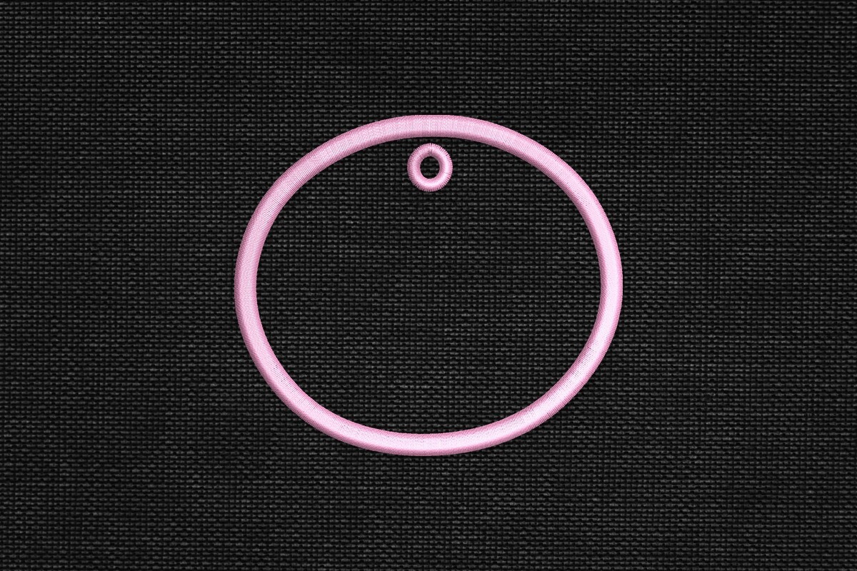 Oval Shape Blank Tag Applique Embroidery