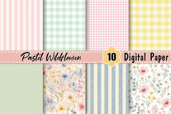 Pastel Wildflower Digital Paper