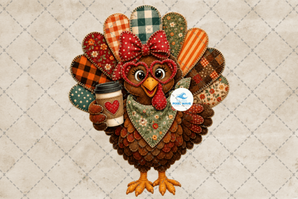Patchwork Thanksgiving Turkey Png