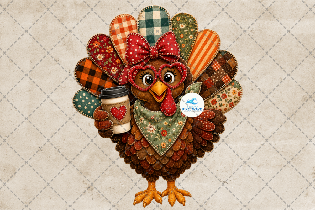 Patchwork Thanksgiving Turkey Png