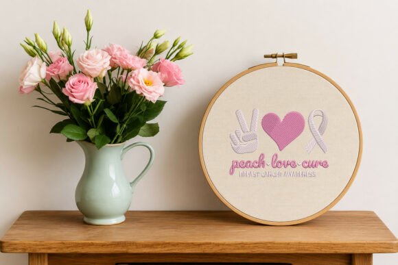 Peace Love Cure Breast Cancer Awareness