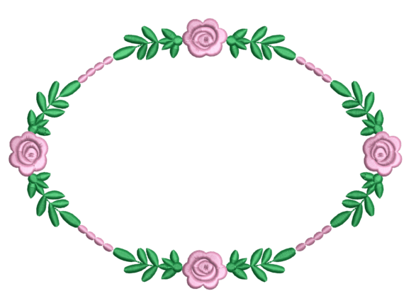 Pink Rose Botanical Leaf Wreath