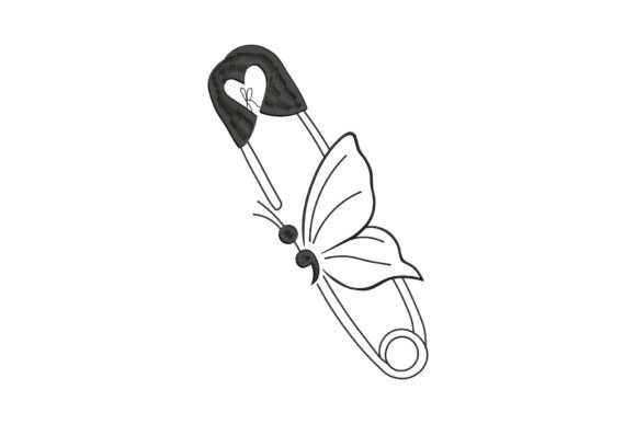 Safety PIN with Butterfly