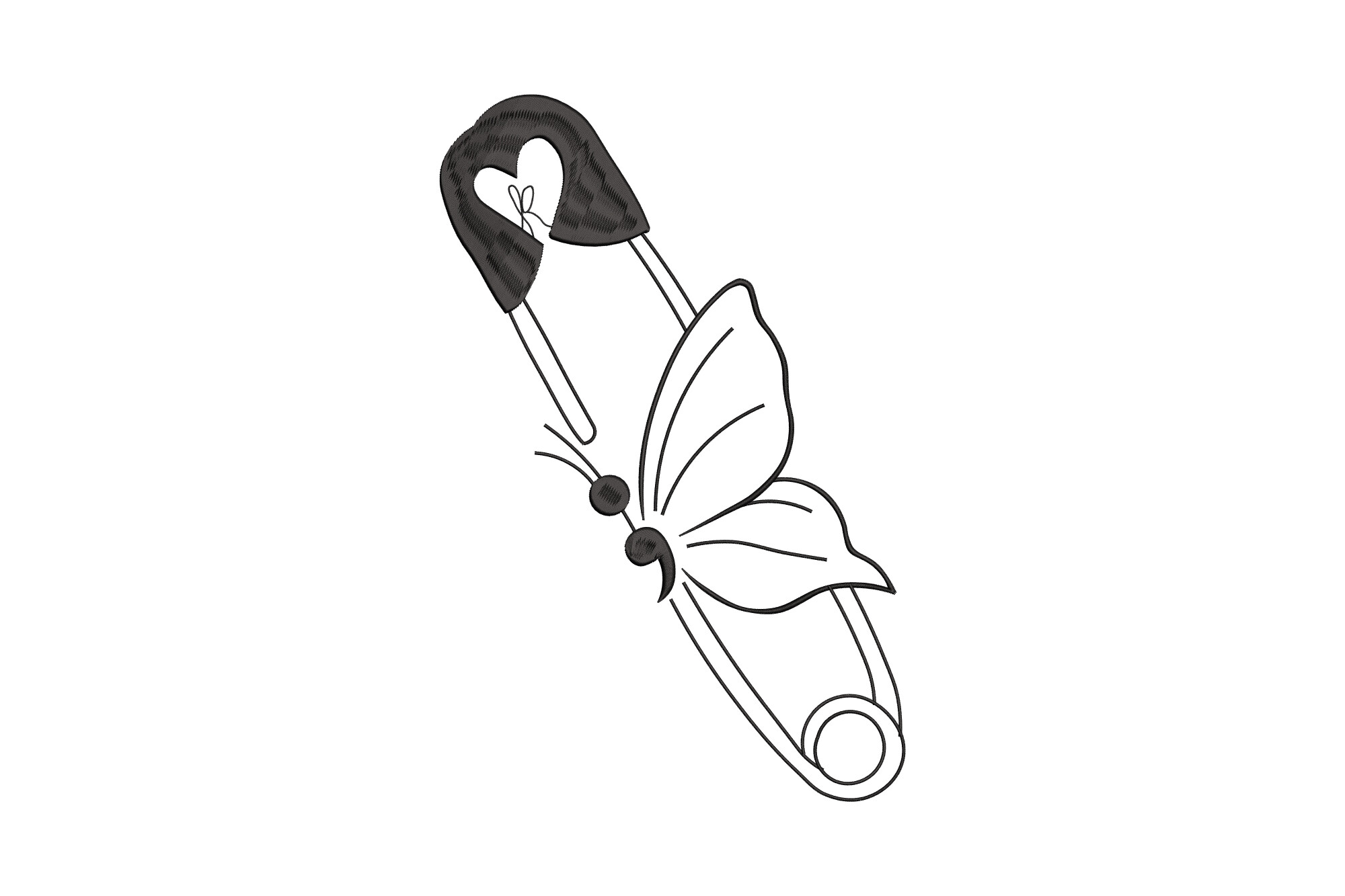 Safety PIN with Butterfly