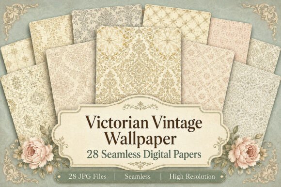 Seamless Victorian Vintage Wallpaper