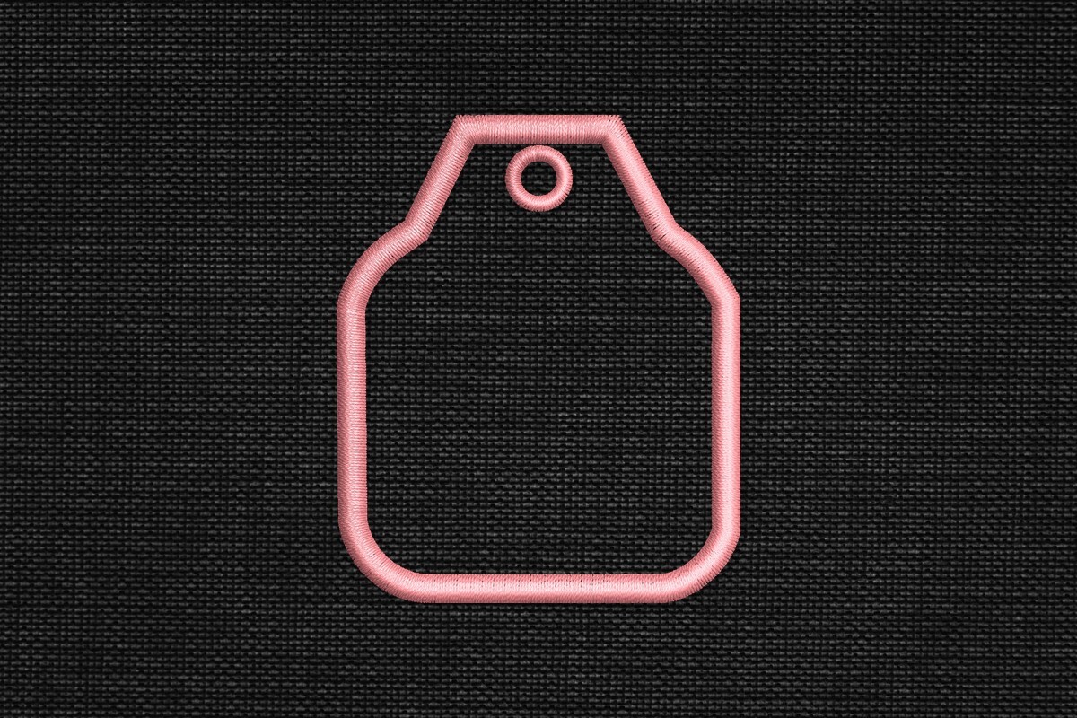 Simple Gift Tag Shape Applique Machine
