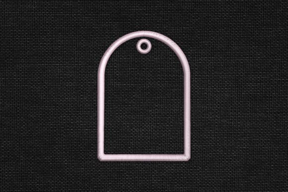 Simple Rounded Bag Tag Applique