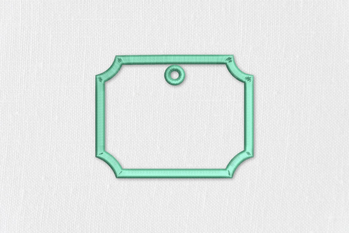 Simple Rounded Rectangle Blank Applique