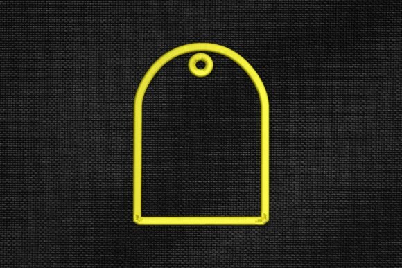Simple Rounded Tag Shape Outline