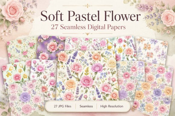 Soft Pastel Flower Pattern