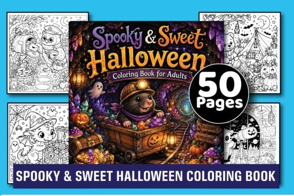 Spooky Sweet Halloween Coloring Book