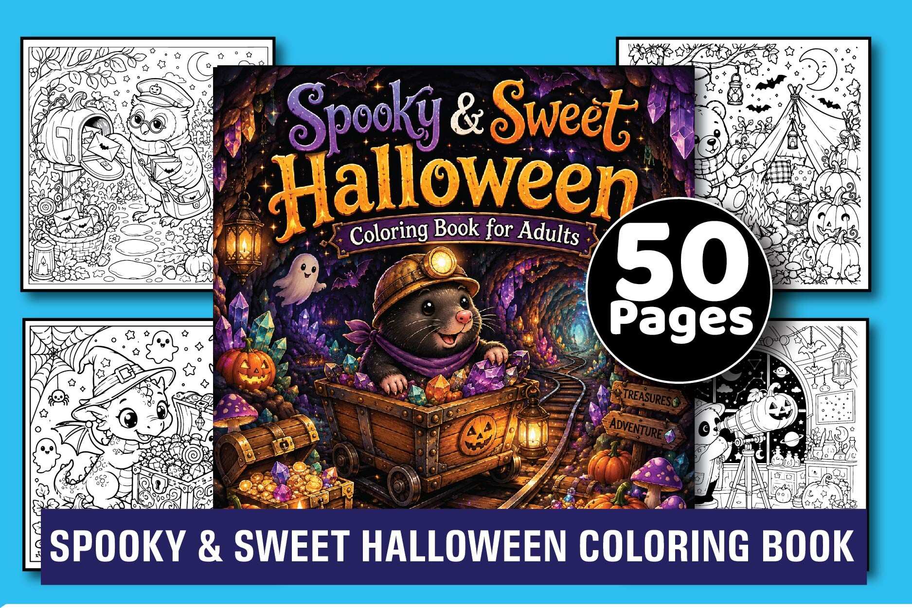 Spooky Sweet Halloween Coloring Book