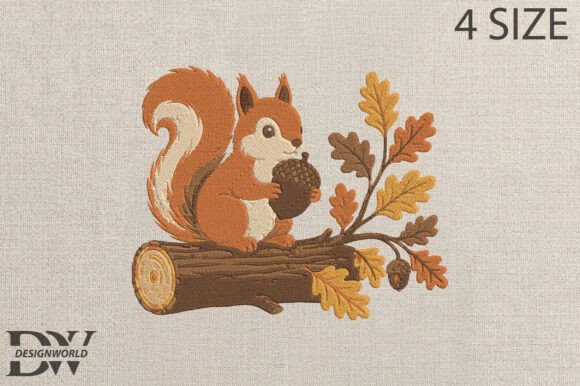 Squirrel Embroidery Design