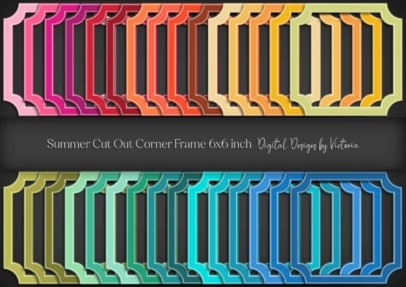 Summer Cut out Corner Frame 6x6 Inch