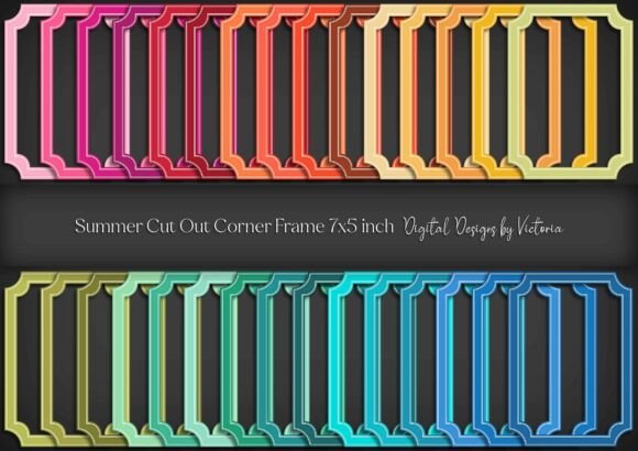 Summer Cut out Corner Frame 7x5 Inch