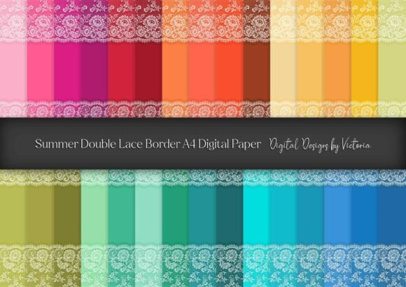 Summer Double Lace Border A4