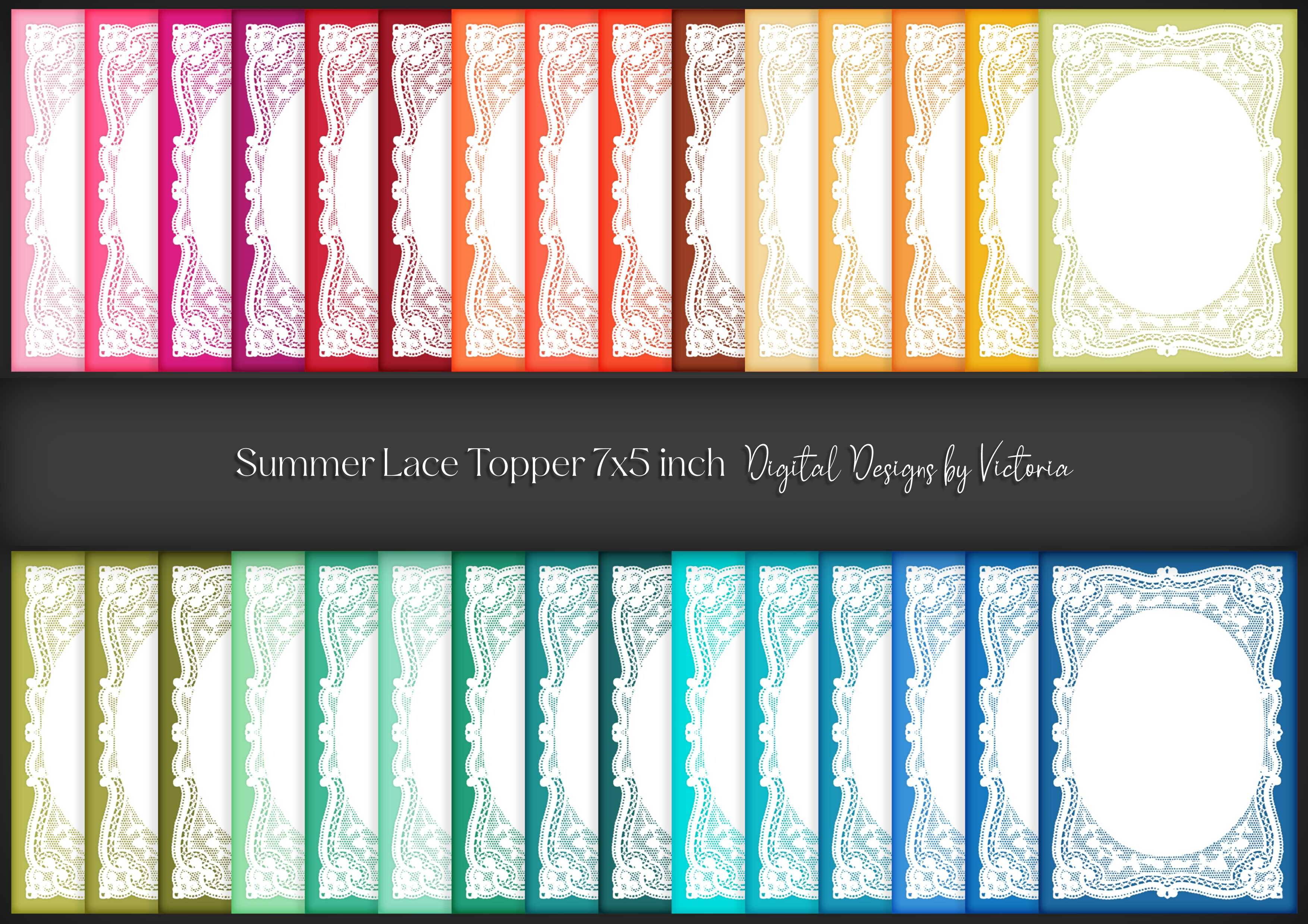 Summer Lace Topper 7x5 Inch
