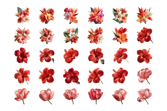 Tropical Flower & Hibiscus PNG Clipart S