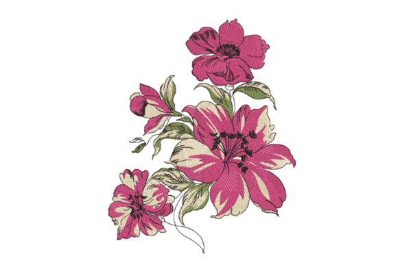 Vintage Pink Lily Floral