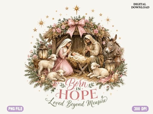 Watercolor Christian Christmas Png