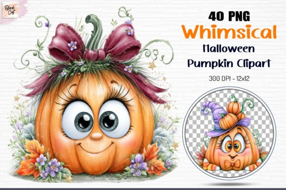 Whimsical Halloween Pumpkin Clipart PNG