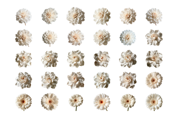 White Dahlia, Gardenia & Gerbera PNG Cli