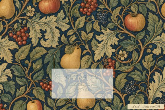 William Morris Fruit Botanical Pattern