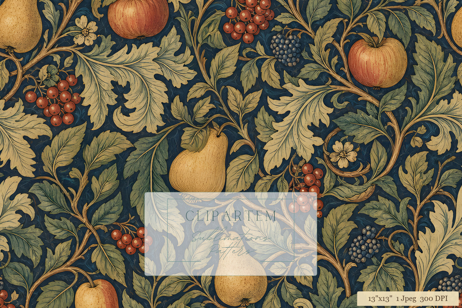 William Morris Fruit Botanical Pattern