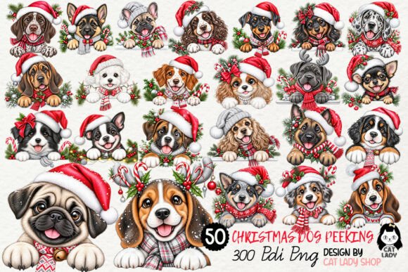 50 Peeking Christmas Dog Breeds Part 1