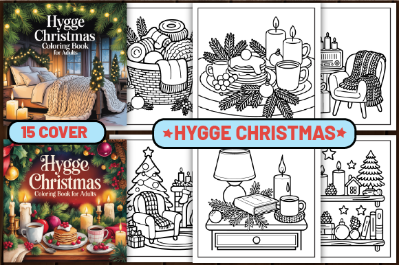 61 Hygge Christmas Color Pages for Adult