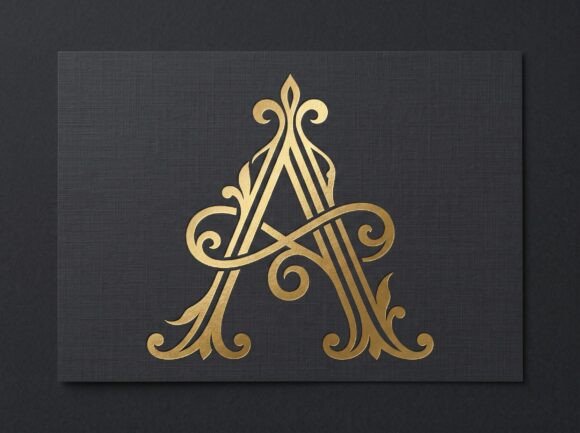 A Romantic Wedding Monogram Logo