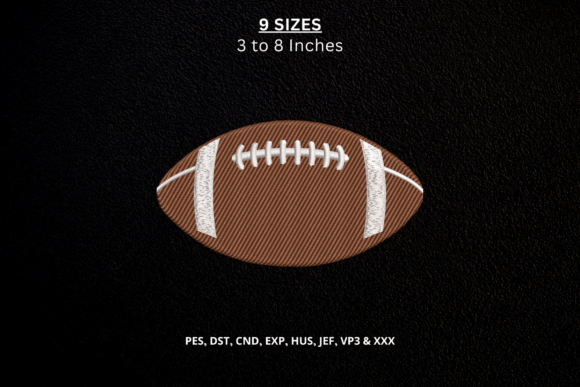 American Football Machine Embroidery