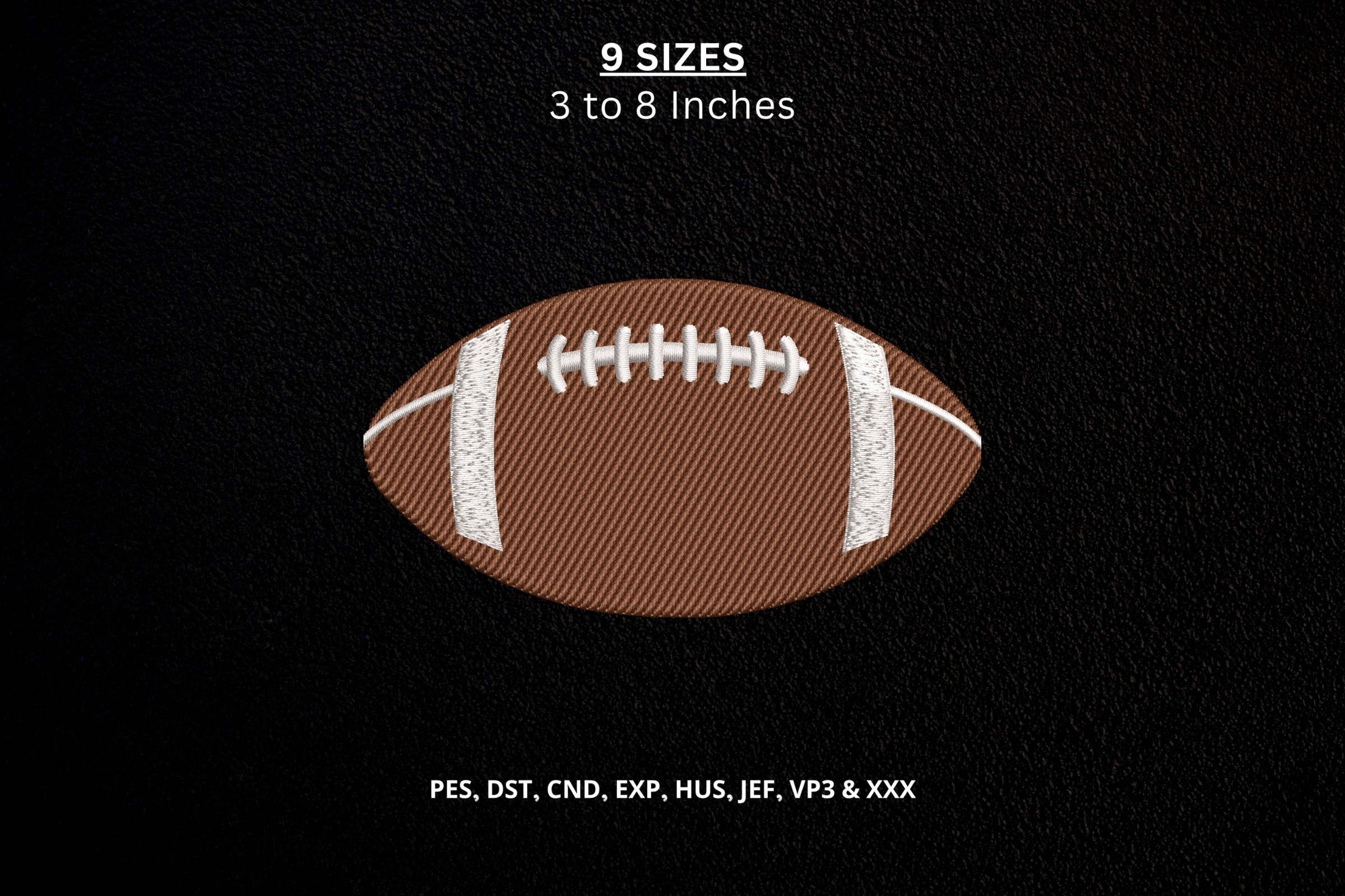 American Football Machine Embroidery