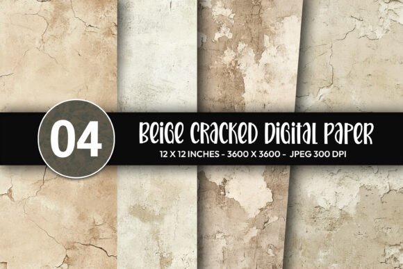 Beige Cracked Digital Paper