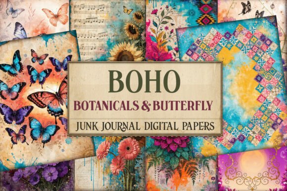 Boho Botanicals and Butterfly Junk Journ