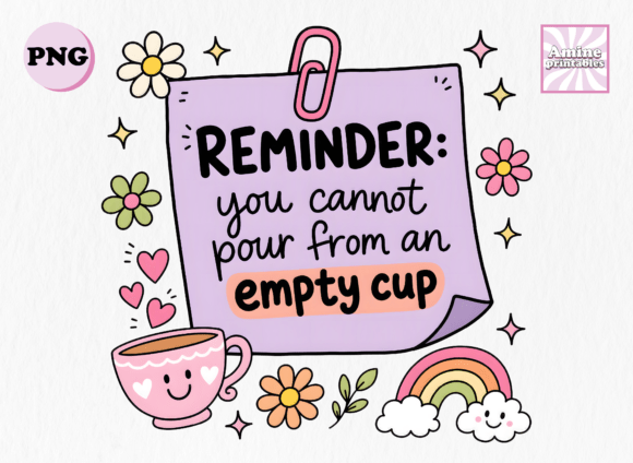 Boho Teacher Self Care Quote Coffee PNG