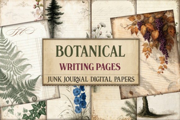 Botanical Writing Junk Journal Pages